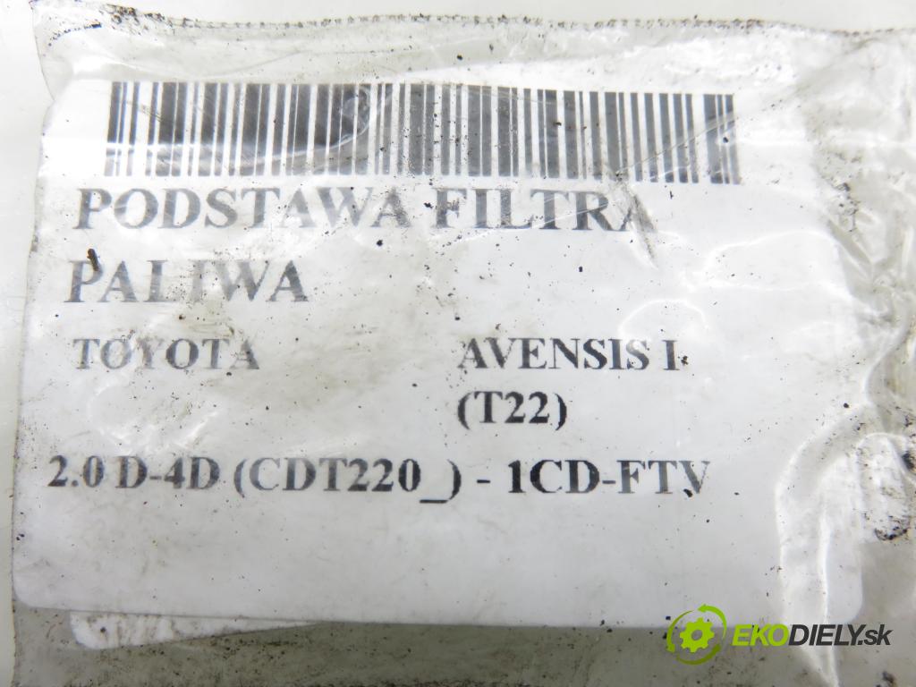 TOYOTA AVENSIS (_T22_) SEDAN 2000 81,00 2.0 D-4D (CDT220_) - 1CD-FTV 1995,00 Obal filtra paliva  (Obal palivového filtra)