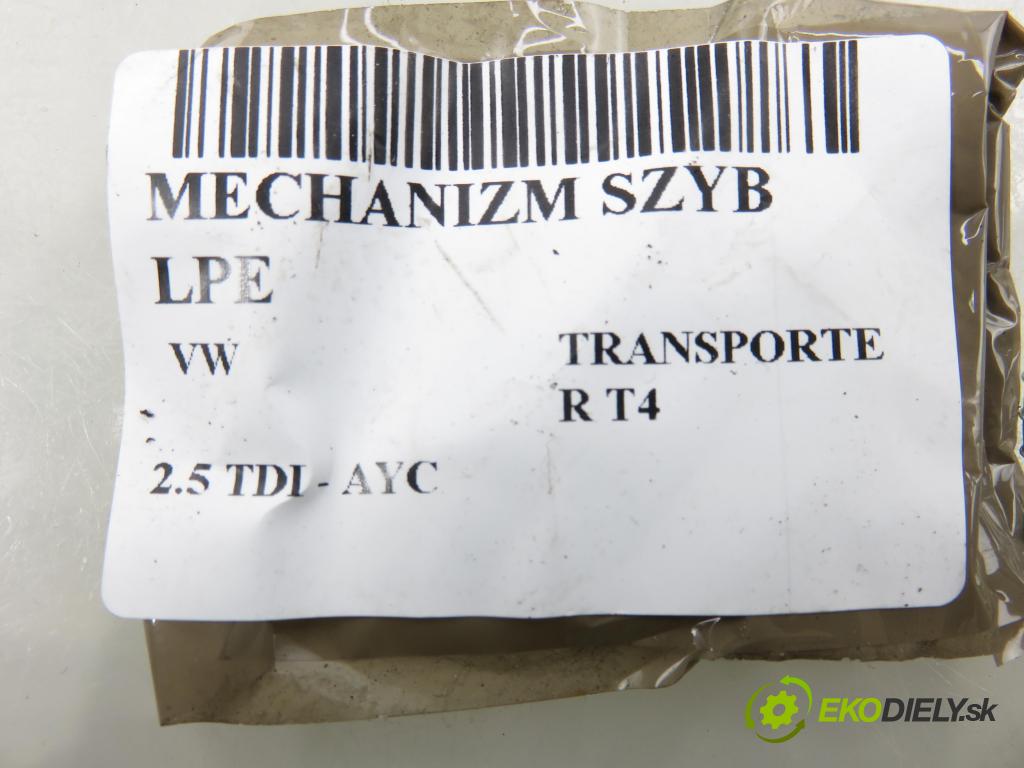 VW TRANSPORTER IV Autobus (70XB, 70XC, 7DB, 7DW, 7DK) BUS 2001 75,00 2.5 TDI - AYC 2461,00 Mechanizmus okien 7D0959801C ; 7D0837501B