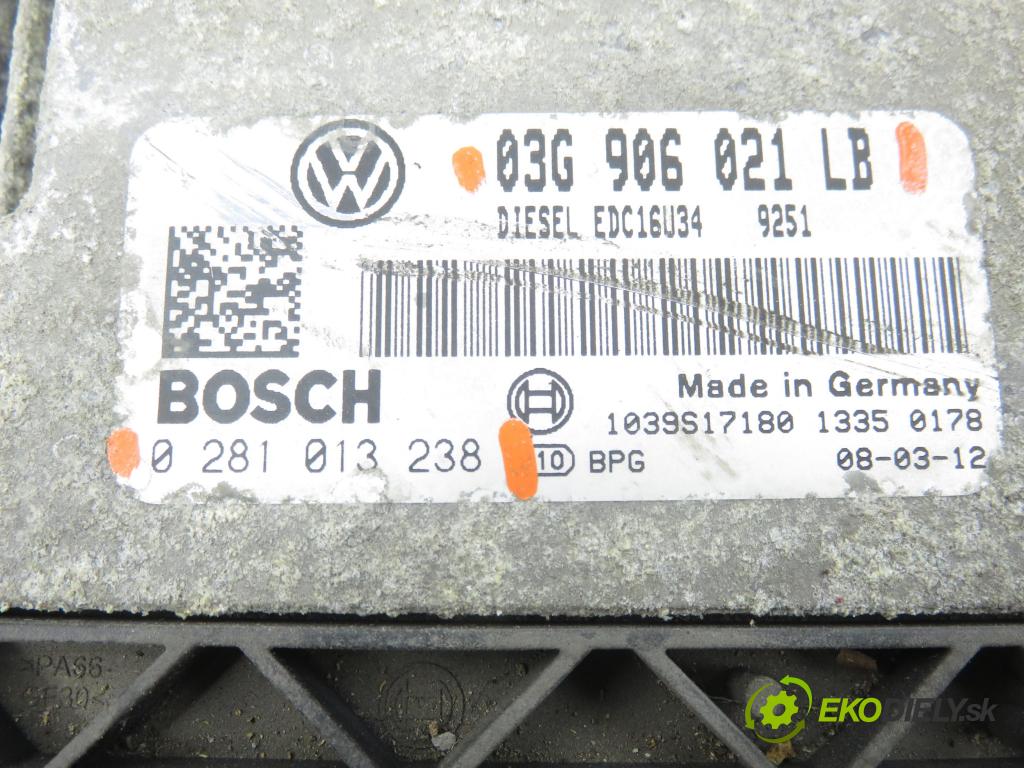 SKODA OCTAVIA II (1Z3) LIFTBACK 2008 77,00 1.9 TDI - BXE 1896,00 Riadiaca jednotka Motor 0281013238 ; 03G906021LB