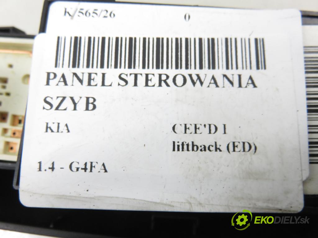 KIA CEE'D liftback (ED) HB 2008 80,00 1.4 16V 109 - G4FA 1396,00 Panel ovládania okien 823511H020