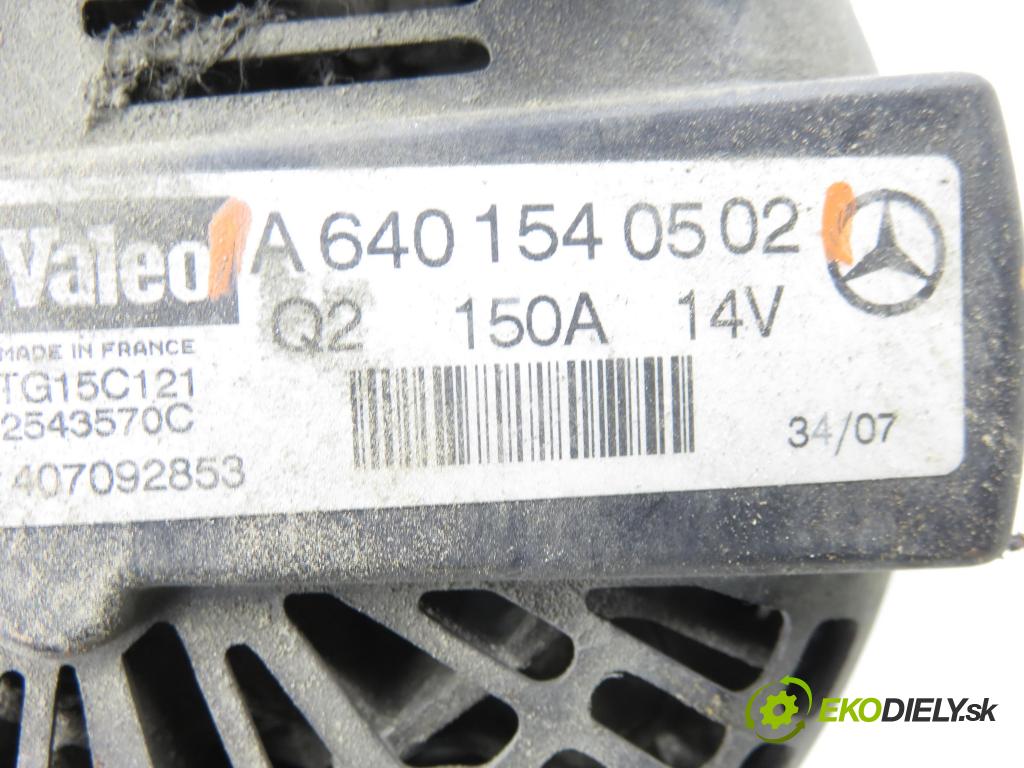 MERCEDES-BENZ KLASA B Sports Tourer (W245) HB 2007 80,00 B 180 CDI 109 - OM 640.940 1991,00 Alternátor A6401540502 (Alternátor)