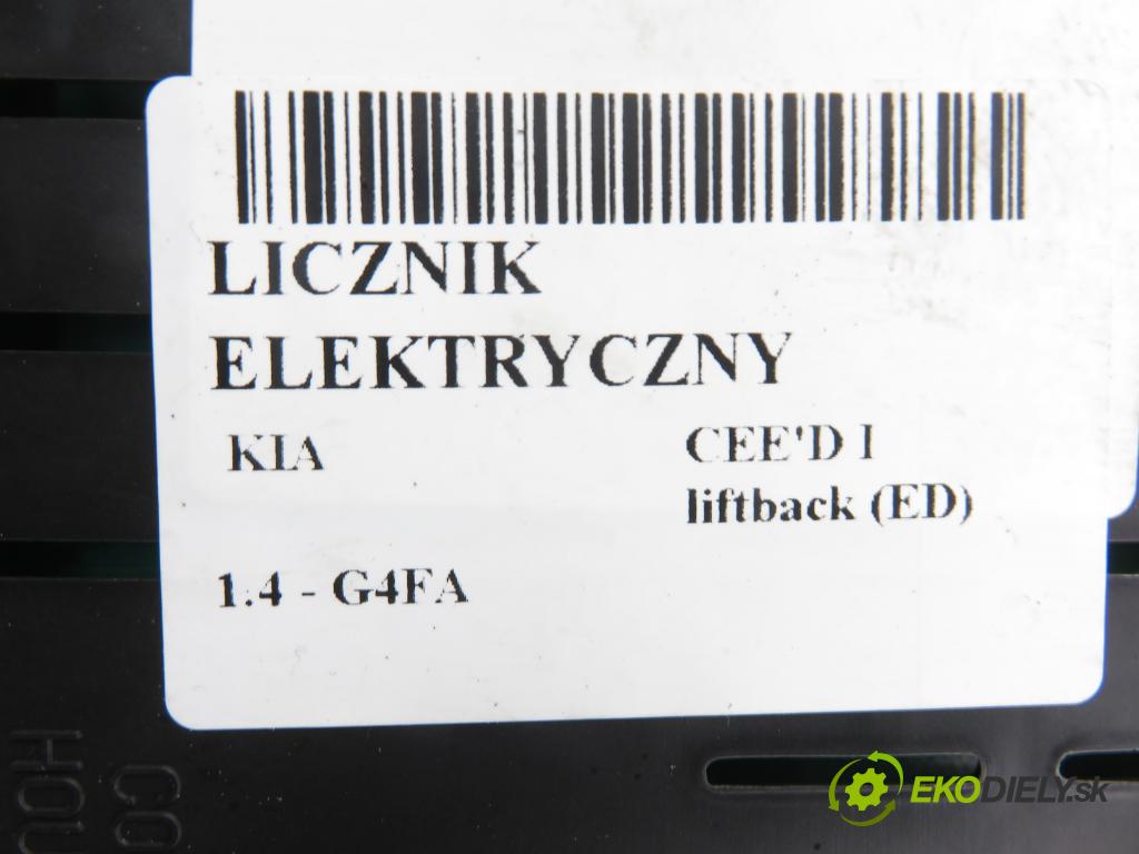 KIA CEE'D liftback (ED) HB 2008 80,00 1.4 16V 109 - G4FA 1396,00 Prístrojovka elektrický 940031H051