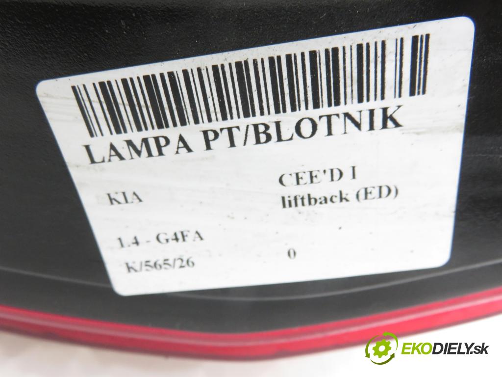 KIA CEE'D liftback (ED) HB 2008 80,00 1.4 16V 109 - G4FA 1396,00 Svetlo pravé zadné