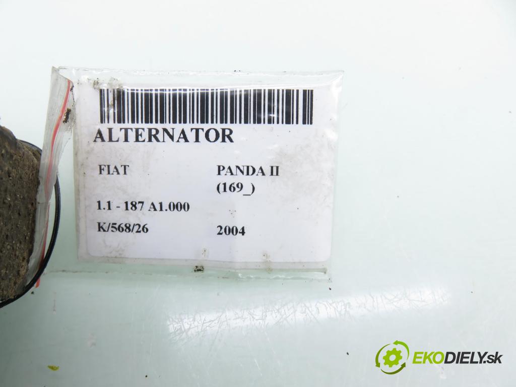 FIAT PANDA (169_) HB 2004 40,00 1.1 54 - 187 A1.000 1108,00 Alternátor  (Alternátor)