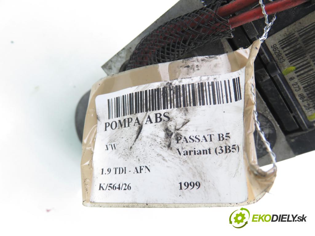 VW PASSAT B5 Variant (3B5) KOMBI 1999 81,00 1.9 TDI 110 - AFN 1896,00 Pumpa ABS 8E0614111AB ; 0273004281 ; 0265216559 (Pumpa ABS)