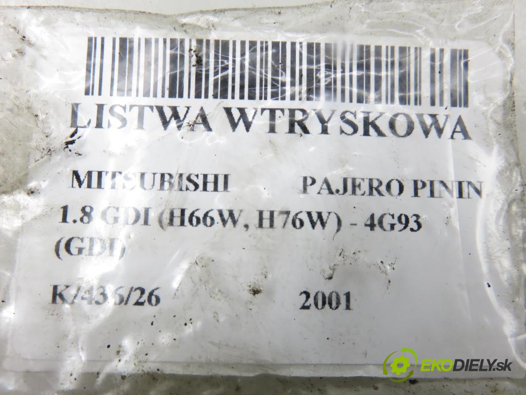 MITSUBISHI PAJERO PININ (H6_W, H7_W) SUV 2001 88,00 1.8 GDI (H66W, H76W) - 4G93 (GDI) 1834,00 Lišta vstrekovacia DIM1100G ; E7T05072 ; E1T18871A (Vstrekovacia lišta)