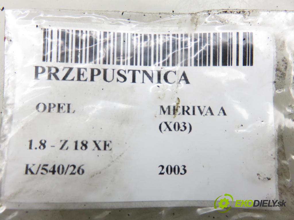 OPEL MERIVA A nadwozie wielkoprzestrzenne (MPV) (X03) MINIVAN 2003 92,00 1.8 - Z 18 XE 1796,00 Škrtiaca klapka 09128518 ; 5WS91703 (Škrtiaca klapka)