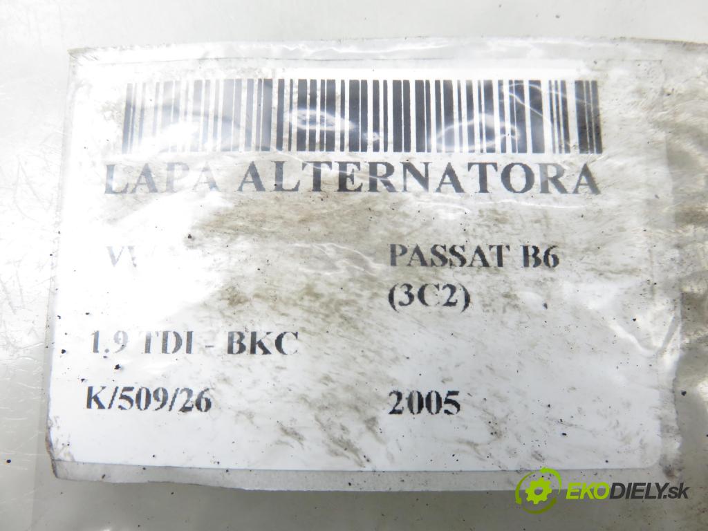 VW PASSAT B6 (3C2) SEDAN 2005 77,00 1.9 TDI PD 105 - BKC 1896,00 Uchytenie alternátora 038903143AF ; 03G903315C