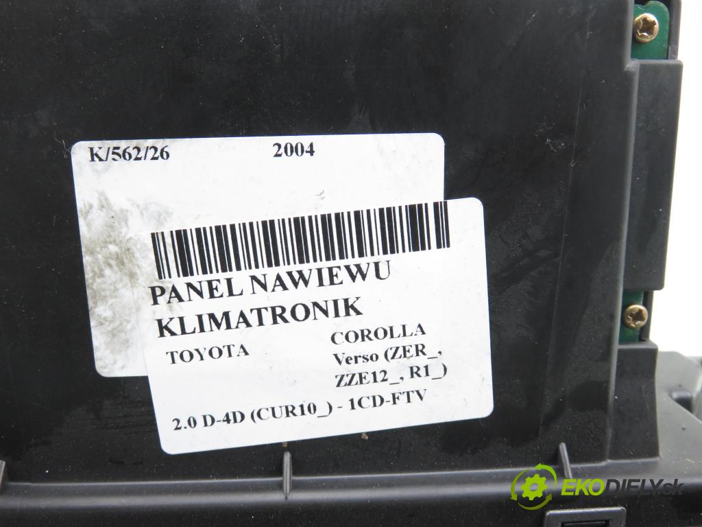 TOYOTA COROLLA Verso (ZER_, ZZE12_, R1_) VAN 2004 85,00 2.0 D-4D (CUR10_) - 1CD-FTV 1995,00 Panel kúrenia KLIMATRONIK 559000F030