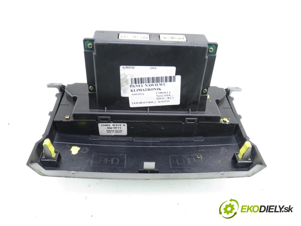 TOYOTA COROLLA Verso (ZER_, ZZE12_, R1_) VAN 2004 85,00 2.0 D-4D (CUR10_) - 1CD-FTV 1995,00 Panel kúrenia KLIMATRONIK 559000F030