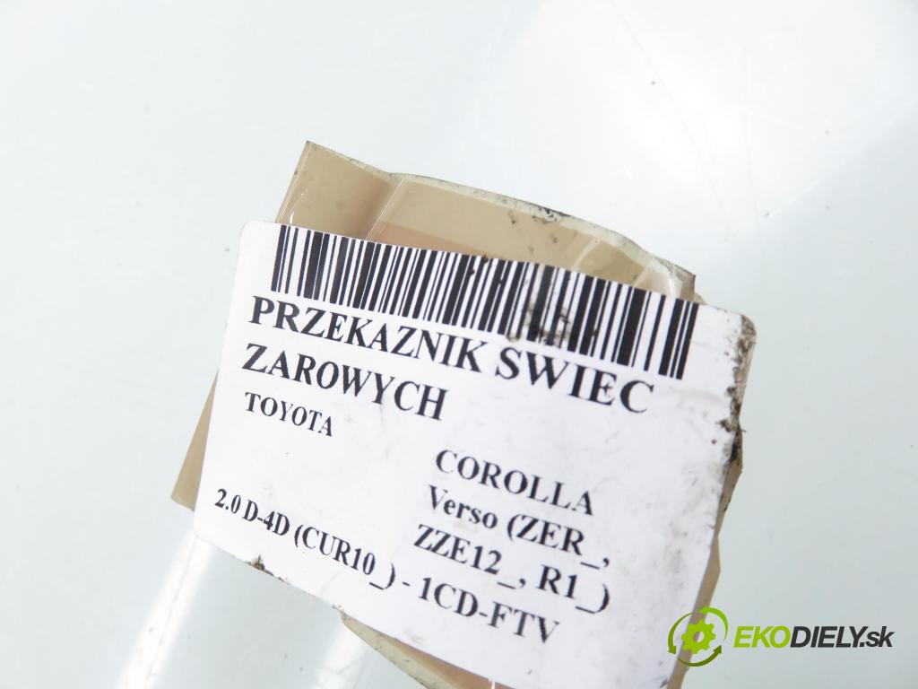 TOYOTA COROLLA Verso (ZER_, ZZE12_, R1_) VAN 2004 85,00 2.0 D-4D (CUR10_) - 1CD-FTV 1995,00 RELÉ: JÚN: 2861067010 ; 1567000671