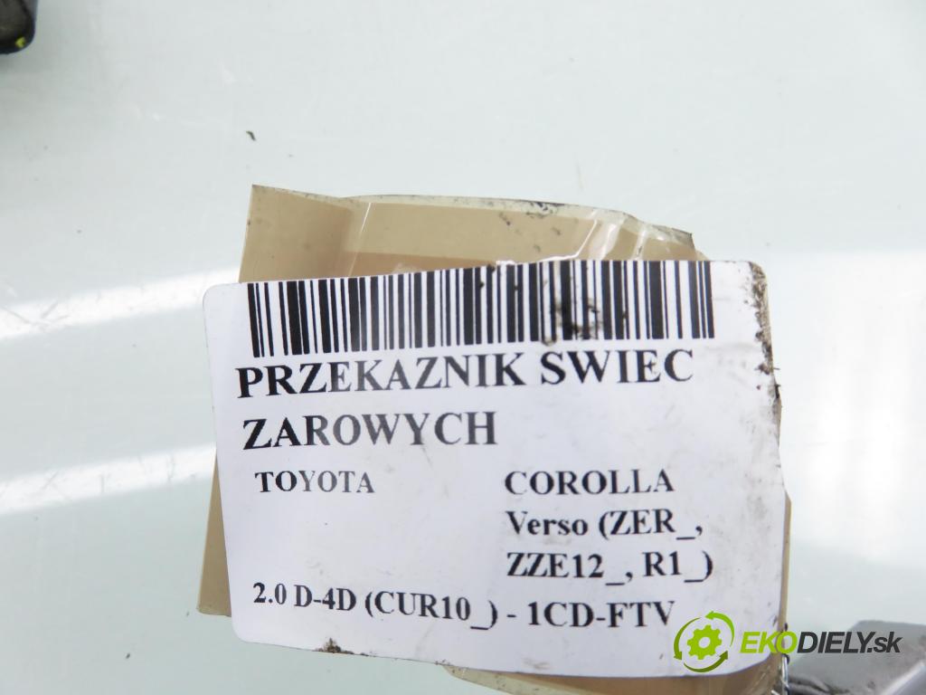 TOYOTA COROLLA Verso (ZER_, ZZE12_, R1_) VAN 2004 85,00 2.0 D-4D (CUR10_) - 1CD-FTV 1995,00 RELÉ: JÚN: 2861067010 ; 1567000671
