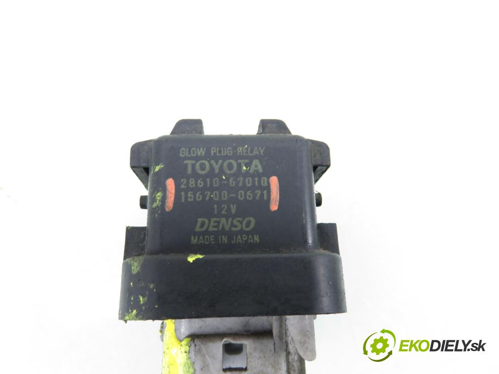 TOYOTA COROLLA Verso (ZER_, ZZE12_, R1_) VAN 2004 85,00 2.0 D-4D (CUR10_) - 1CD-FTV 1995,00 RELÉ: JÚN: 2861067010 ; 1567000671