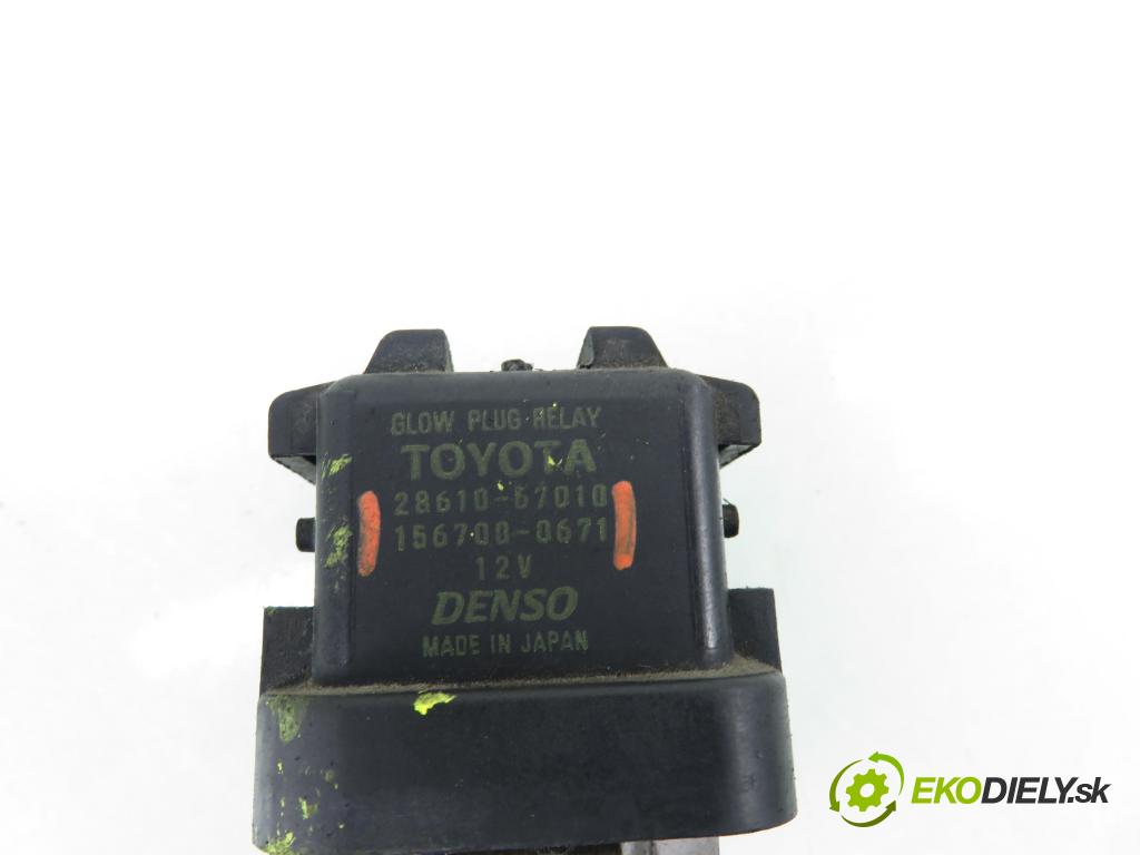 TOYOTA COROLLA Verso (ZER_, ZZE12_, R1_) VAN 2004 85,00 2.0 D-4D (CUR10_) - 1CD-FTV 1995,00 RELÉ: JÚN: 2861067010 ; 1567000671