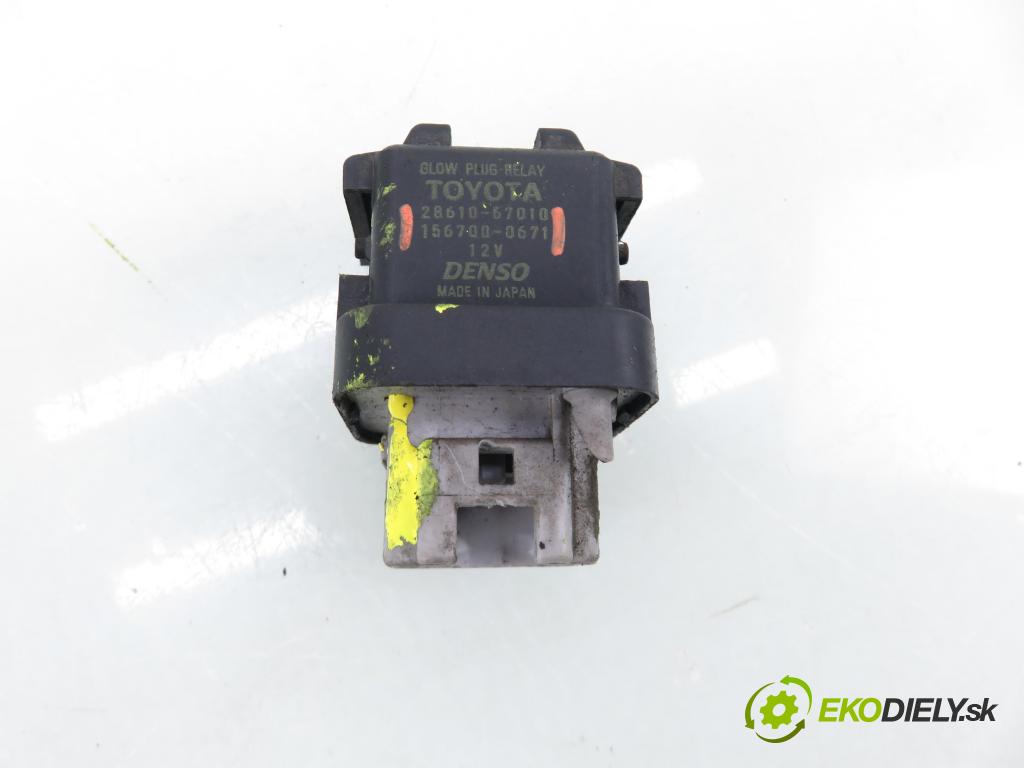 TOYOTA COROLLA Verso (ZER_, ZZE12_, R1_) VAN 2004 85,00 2.0 D-4D (CUR10_) - 1CD-FTV 1995,00 RELÉ: JÚN: 2861067010 ; 1567000671
