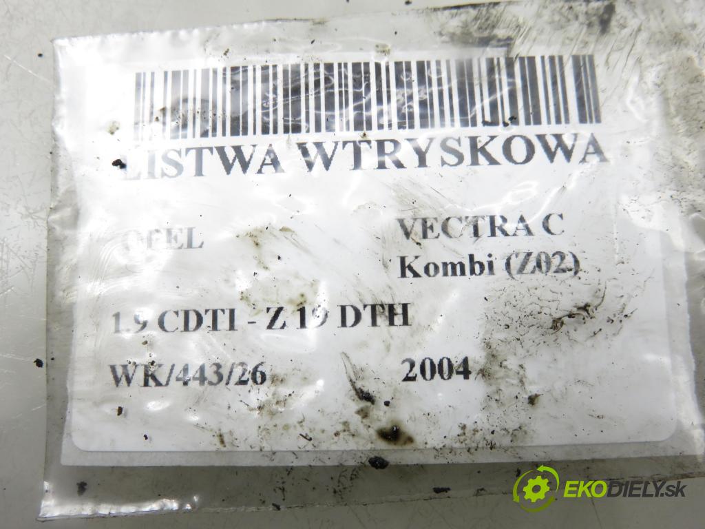 OPEL VECTRA C Kombi (Z02) KOMBI 2004 110,00 1.9 CDTI - Z 19 DTH 1910,00 lišta vstřikovací 0445214057 ; 55200251 ; 0281002507 (Vstřikovací lišta)