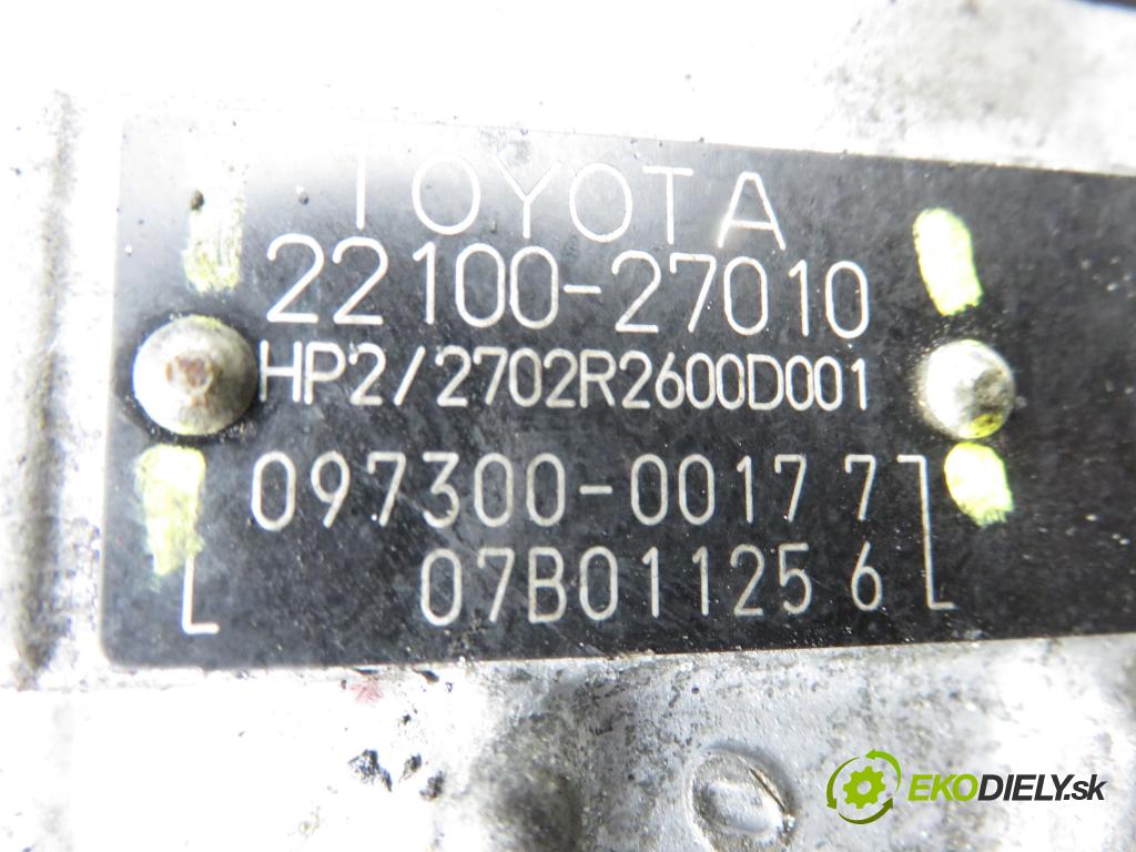 TOYOTA AVENSIS (_T22_) SEDAN 2000 81,00 2.0 D-4D (CDT220_) - 1CD-FTV 1995,00 Pumpa vysokého tlaku 2210027010 ; 09730000177