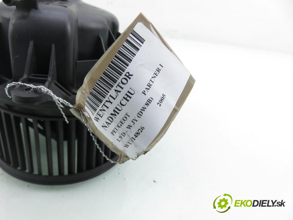 PEUGEOT PARTNER Combispace (5F) KOMBIVAN 2005 51,00 1.9 D - WJY (DW8B) 1868,00 Ventilátor vetráku N030840S