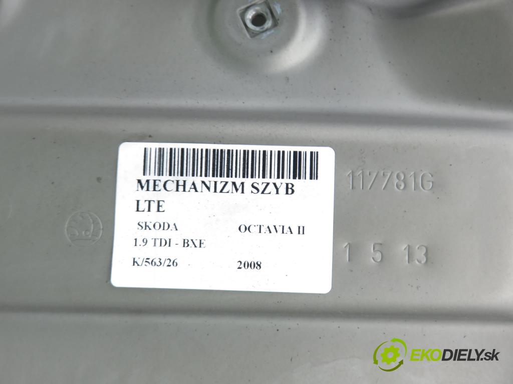 SKODA OCTAVIA II (1Z3) LIFTBACK 2008 77,00 1.9 TDI - BXE 1896,00 Mechanizmus okien 1K0959703J ; 1K0959795E