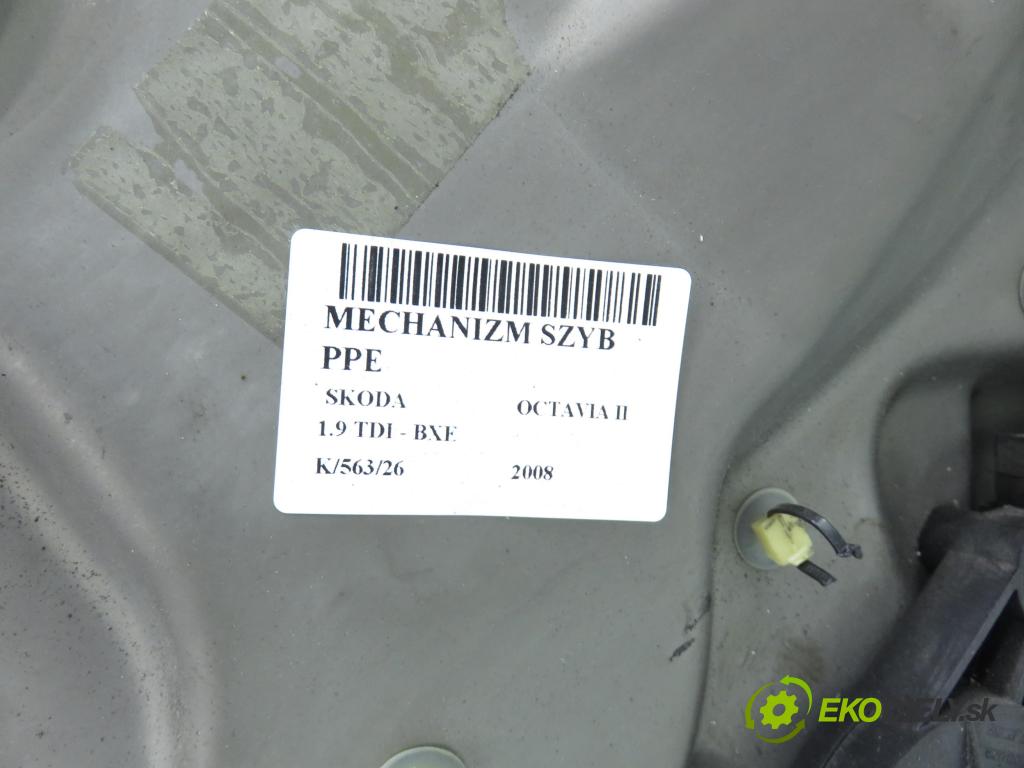 SKODA OCTAVIA II (1Z3) LIFTBACK 2008 77,00 1.9 TDI - BXE 1896,00 Mechanizmus okien 1T0959702D ; 1K0959792J