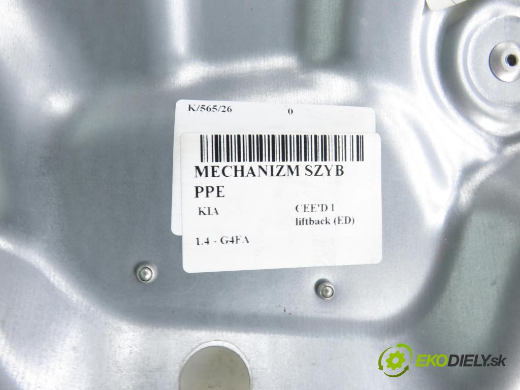 KIA CEE'D liftback (ED) HB 2008 80,00 1.4 16V 109 - G4FA 1396,00 Mechanizmus okien 824801H070 ; 402054D