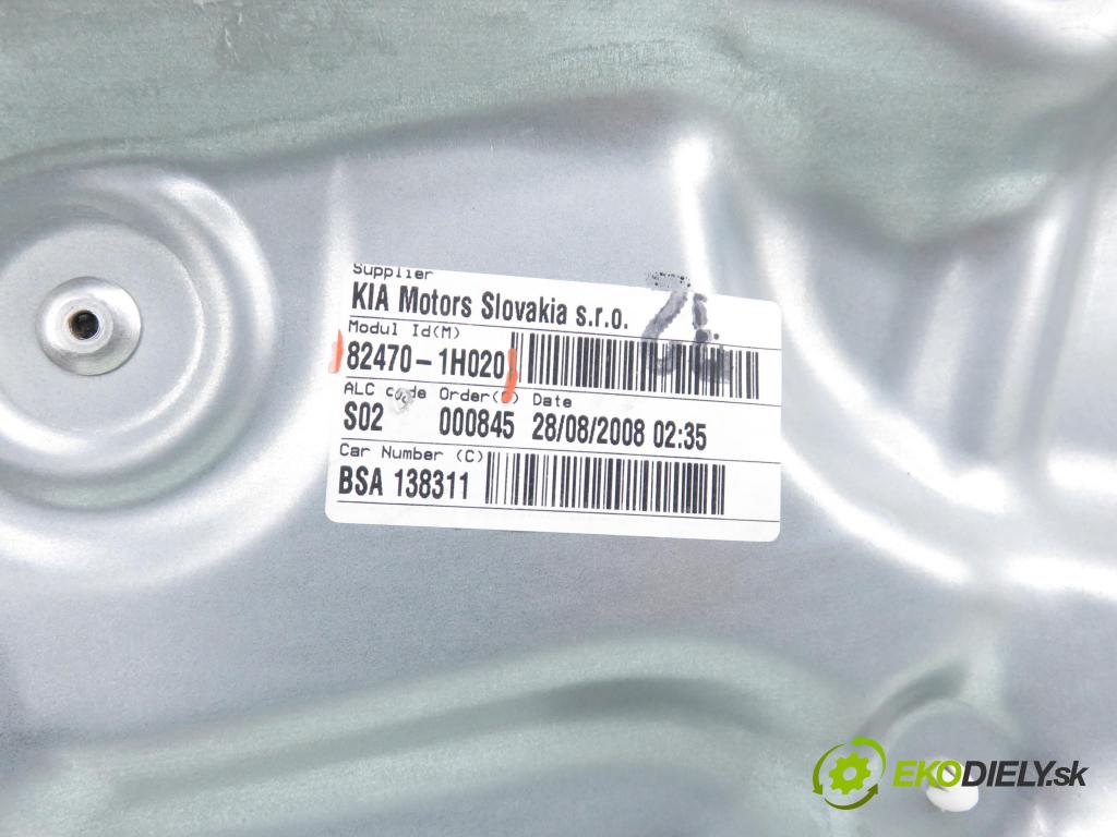 KIA CEE'D liftback (ED) HB 2008 80,00 1.4 16V 109 - G4FA 1396,00 Mechanizmus okien 824701H070 ; 402055D