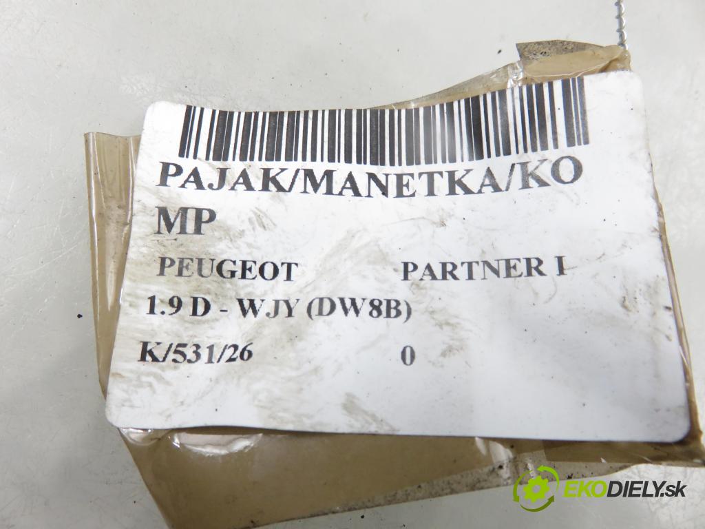 PEUGEOT PARTNER Skrzynia (5_, G_) FURGON 2005 51,00 1.9 D - WJY (DW8B) 1868,00 páčka/prepínač 96574406XT