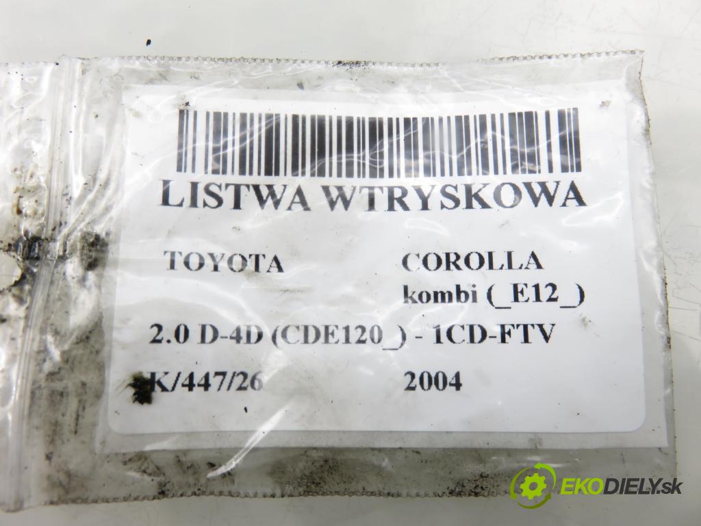 TOYOTA COROLLA kombi (_E12_) KOMBI 2004 66,00 2.0 D-4D (CDE120_) - 1CD-FTV 1995,00 Lišta vstrekovacia  (Vstrekovacia lišta)