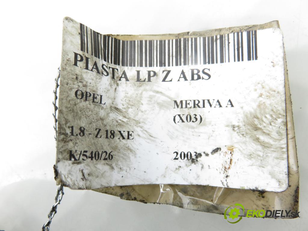 OPEL MERIVA A nadwozie wielkoprzestrzenne (MPV) (X03) MINIVAN 2003 92,00 1.8 - Z 18 XE 1796,00 náboj LP ABS