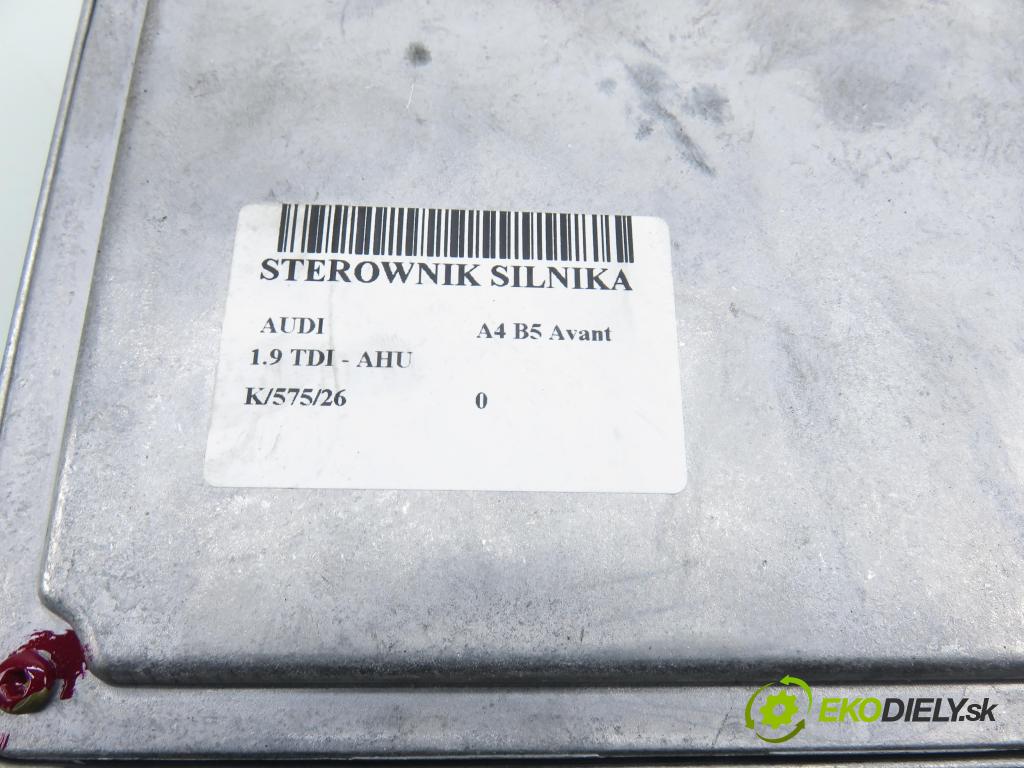 AUDI A4 Avant (8D5, B5) KOMBI 1998 66,00 1.9 TDI - AHU 1896,00 Riadiaca jednotka Motor 038906018R ; 0281001726