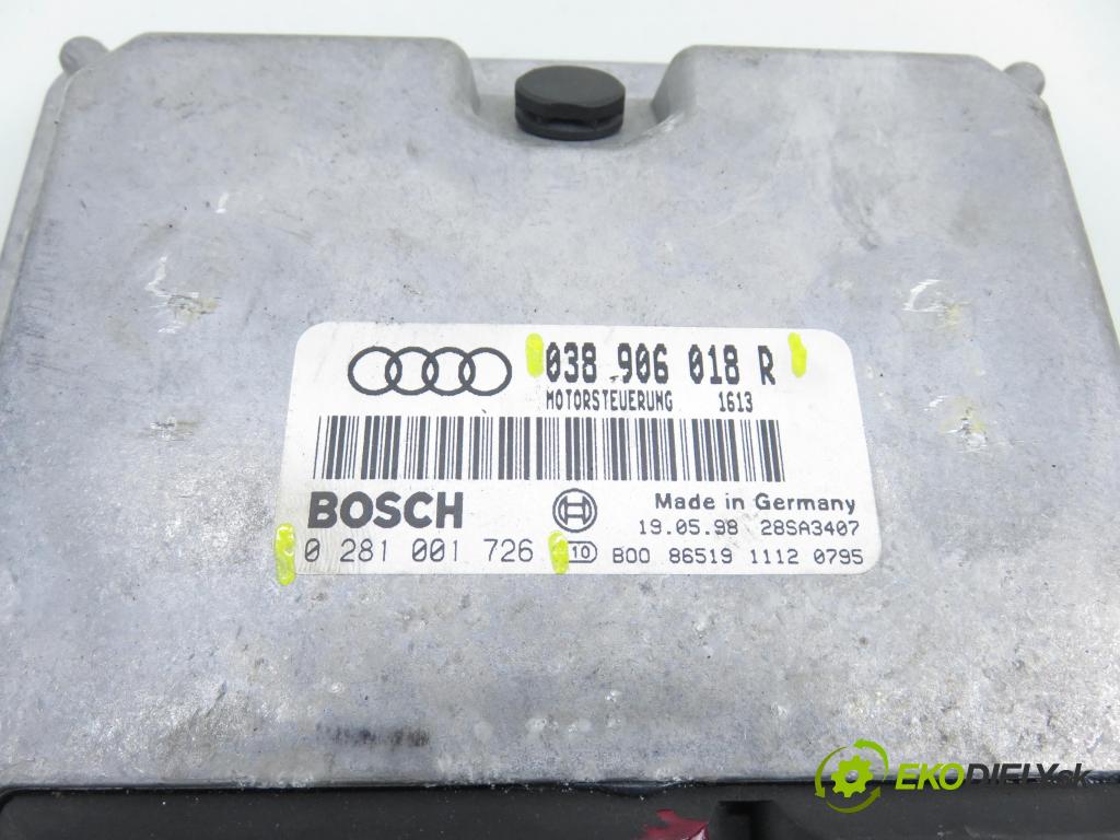 AUDI A4 Avant (8D5, B5) KOMBI 1998 66,00 1.9 TDI - AHU 1896,00 Riadiaca jednotka Motor 038906018R ; 0281001726