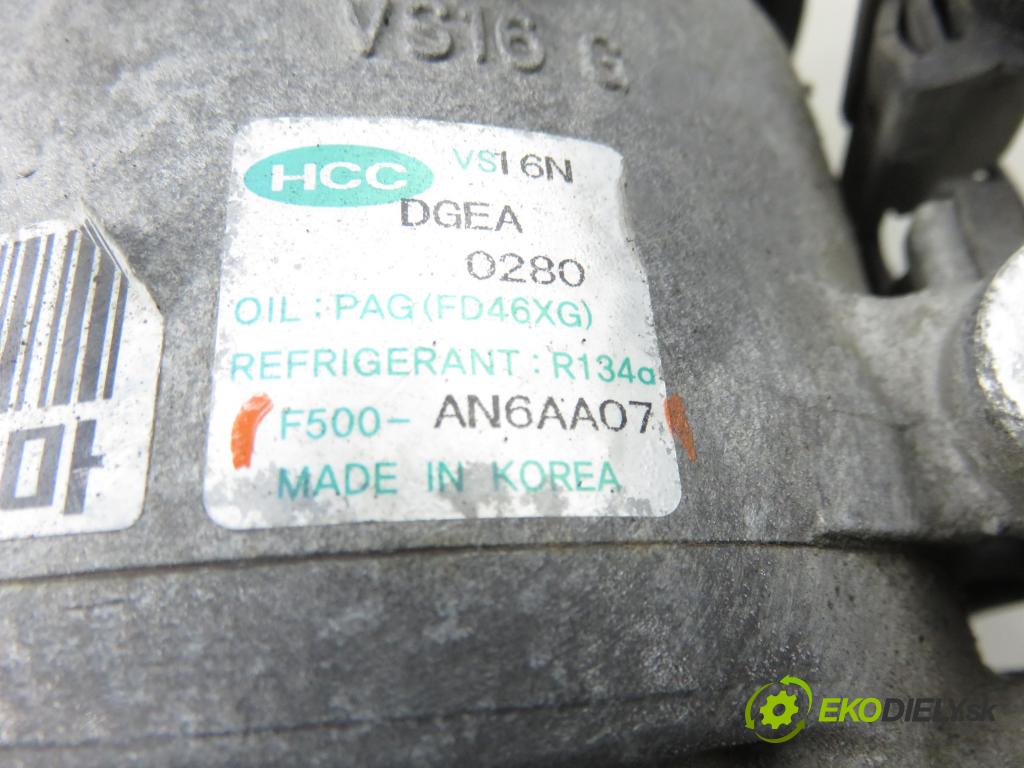 KIA CEE'D liftback (ED) HB 2008 80,00 1.4 16V 109 - G4FA 1396,00 KOMPRESOR: klimatizácie F500AN6AA07 (Kompresor klimatizácie)