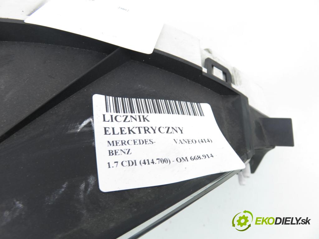 MERCEDES-BENZ VANEO (414) MINIVAN 2002 67,00 1.7 CDI (414.700) - OM 668.914 1689,00 Prístrojovka elektrický 4144460221