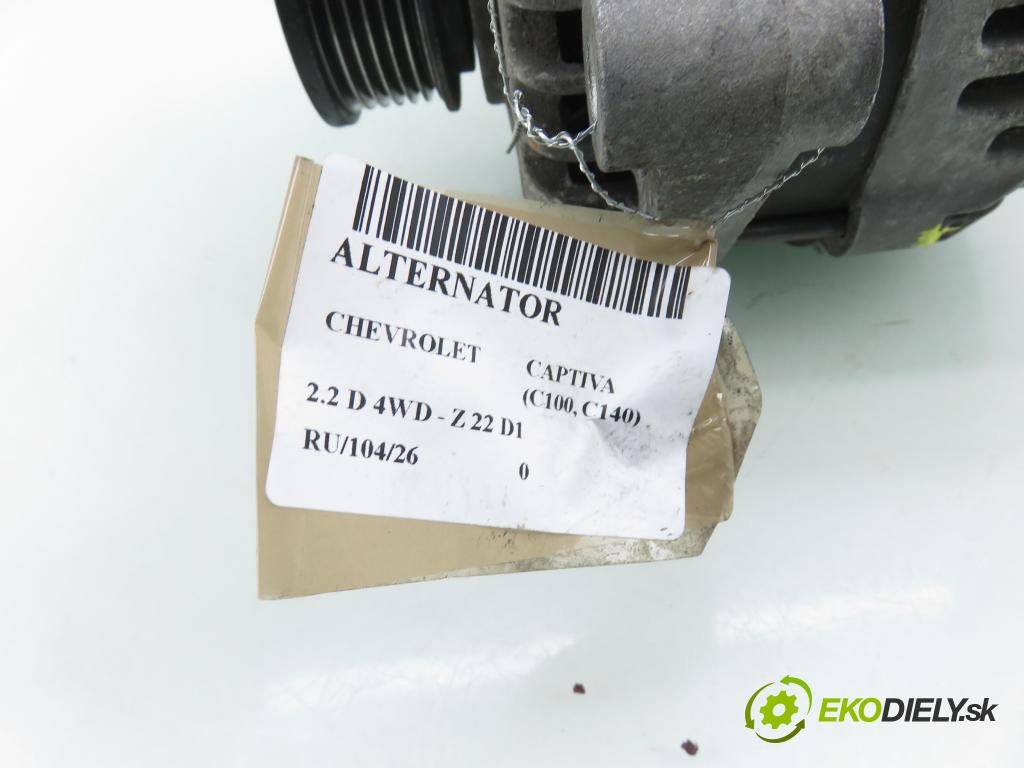 CHEVROLET CAPTIVA (C100, C140) SUV 2011 135,00 2.2 D 4WD 184 - Z 22 D1 2231,00 Alternátor 13579114 (Alternátor)