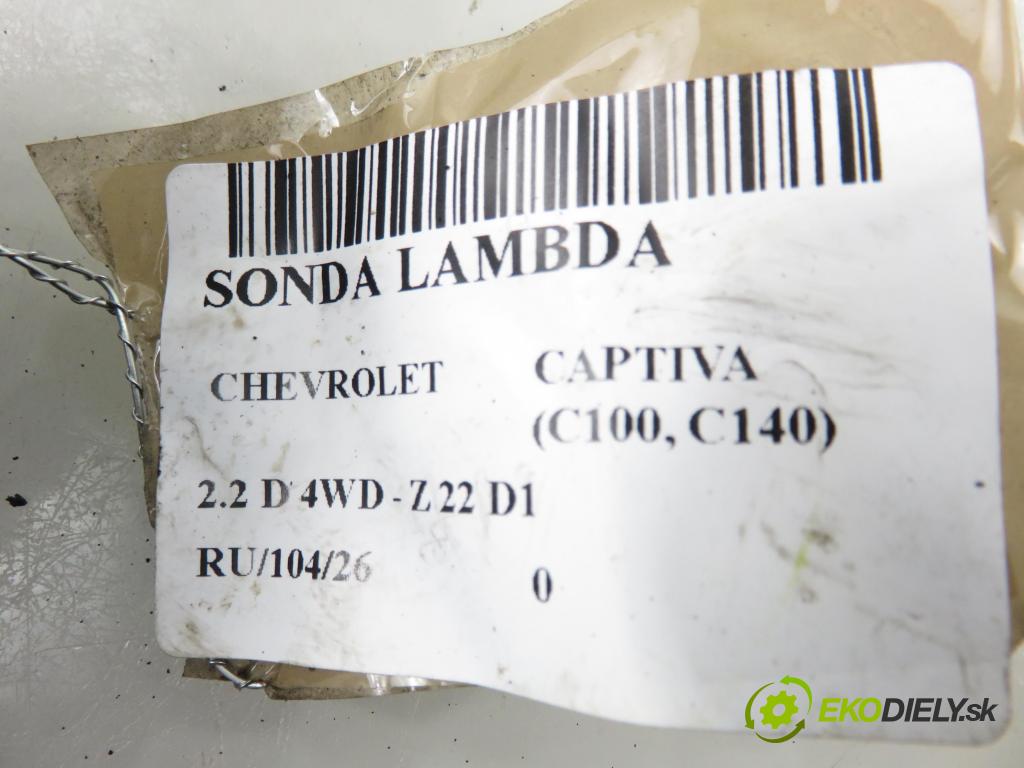 CHEVROLET CAPTIVA (C100, C140) SUV 2011 135,00 2.2 D 4WD 184 - Z 22 D1 2231,00 sonda lambda 25182881 (Lambda sonda)