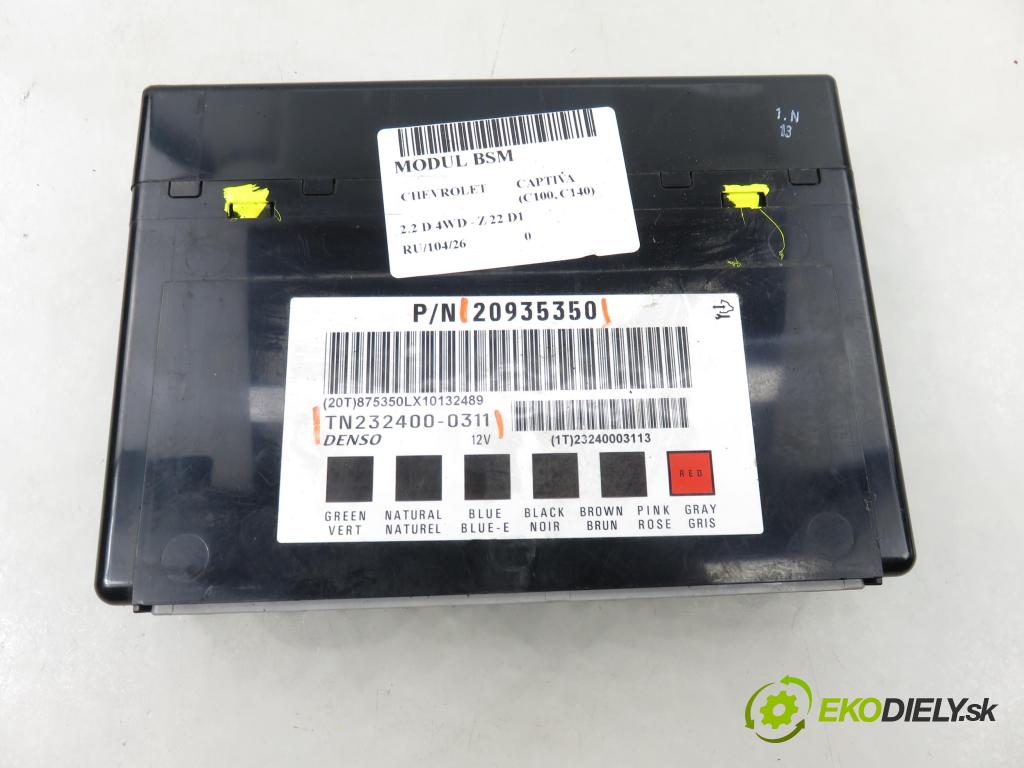 CHEVROLET CAPTIVA (C100, C140) SUV 2011 135,00 2.2 D 4WD 184 - Z 22 D1 2231,00 MODUL BSM 20935350 ; TN2324000311