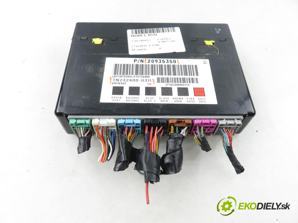 CHEVROLET CAPTIVA (C100, C140) SUV 2011 135,00 2.2 D 4WD 184 - Z 22 D1 2231,00 MODUL BSM 20935350 ; TN2324000311
