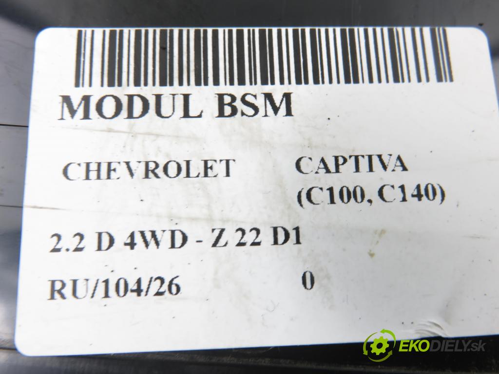 CHEVROLET CAPTIVA (C100, C140) SUV 2011 135,00 2.2 D 4WD 184 - Z 22 D1 2231,00 MODUL BSM 20935350 ; TN2324000311