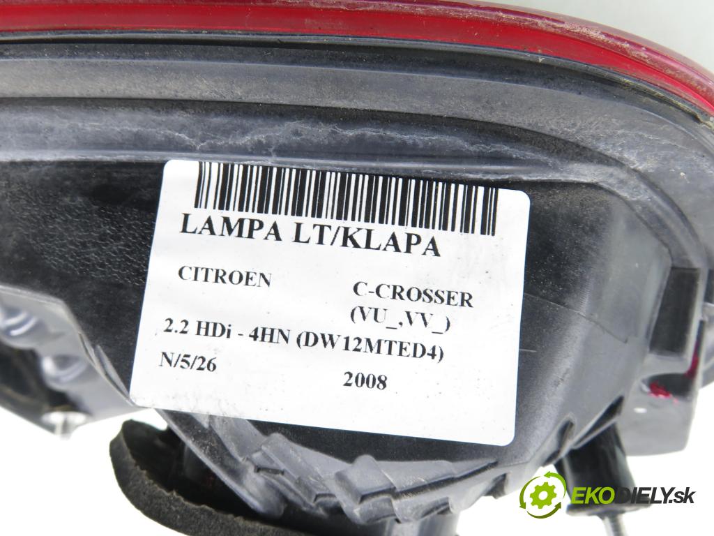 CITROEN C-CROSSER (EP_) SUV 2008 115,00 2.2 HDi 160 - 4HN (DW12MTED4) 2179,00 Svetlo ľavé zadné kufor 1146380L