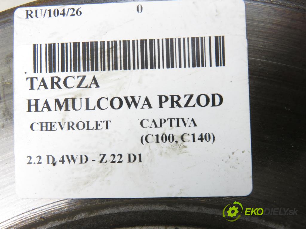 CHEVROLET CAPTIVA (C100, C140) SUV 2011 135,00 2.2 D 4WD 184 - Z 22 D1 2231,00 Lamela kotúč brzdová predný