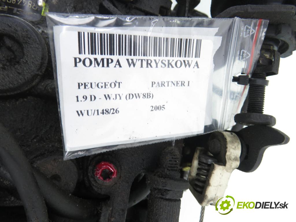 PEUGEOT PARTNER Combispace (5F) KOMBIVAN 2005 51,00 1.9 D - WJY (DW8B) 1868,00 Pumpa vstrekovacia R8448B391C (Vstrekovacie čerpadlo)
