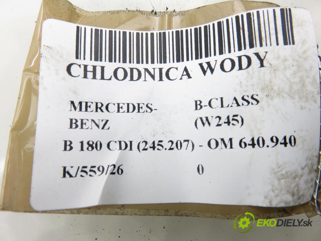MERCEDES-BENZ KLASA B Sports Tourer (W245) HB 2007 80,00 B 180 CDI (245.207) - OM 640.940 1991,00 chladič vody 1695001703 ; 1695002904