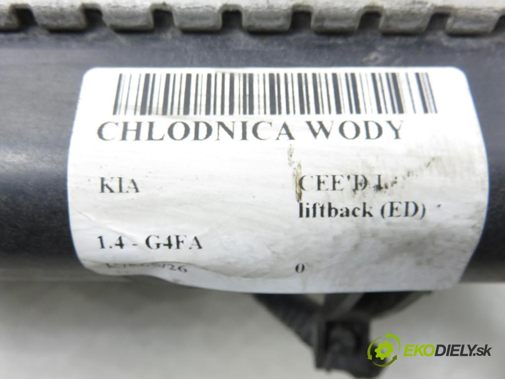 KIA CEE'D liftback (ED) HB 2008 80,00 1.4 16V 109 - G4FA 1396,00 chladič vody