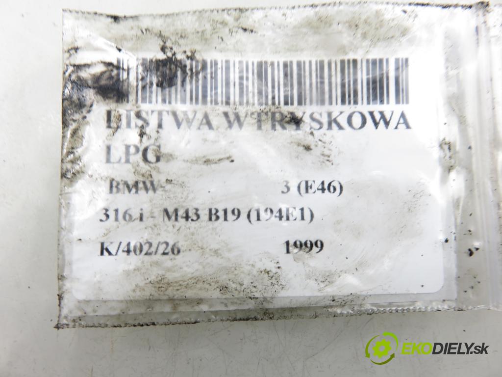 BMW 3 (E46) SEDAN 1999 77,00 316 i 105 - M43 B19 (194E1) 1895,00 Lišta vstrekovacia LPG 67R010194