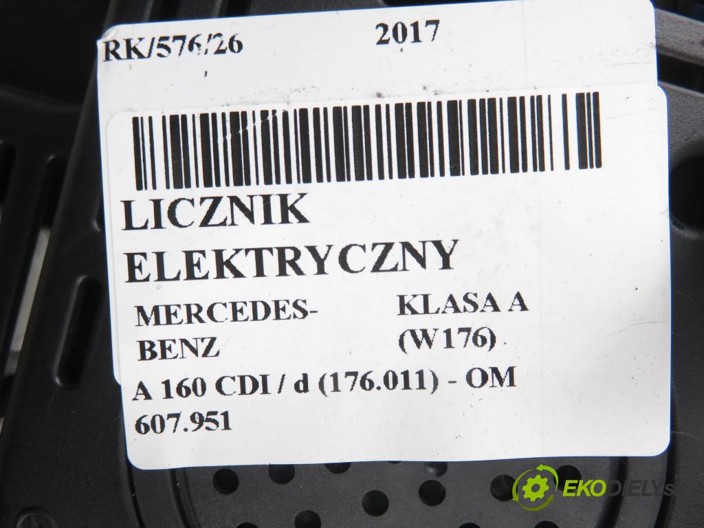 MERCEDES-BENZ KLASA A (W176) HB 2017 66,00 A 160 CDI / d (176.011) 90 - OM 607.951 1461,00 Prístrojovka elektrický A1769000004 ; 0263700371