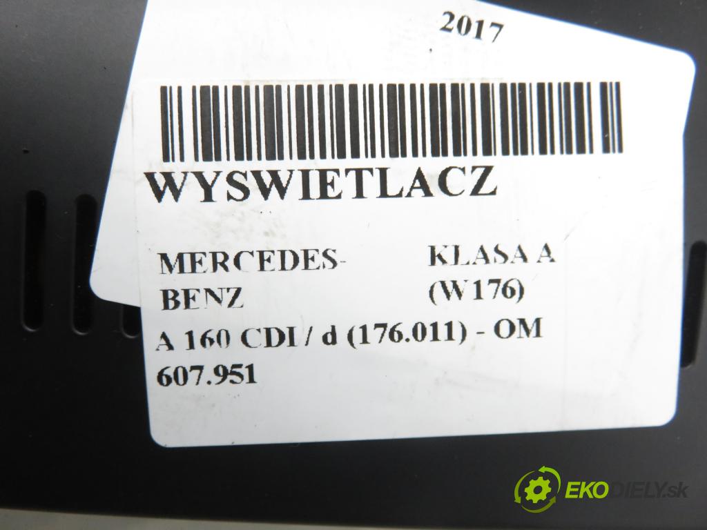MERCEDES-BENZ KLASA A (W176) HB 2017 66,00 A 160 CDI / d (176.011) 90 - OM 607.951 1461,00 ZOBRAZIT: A2469007018