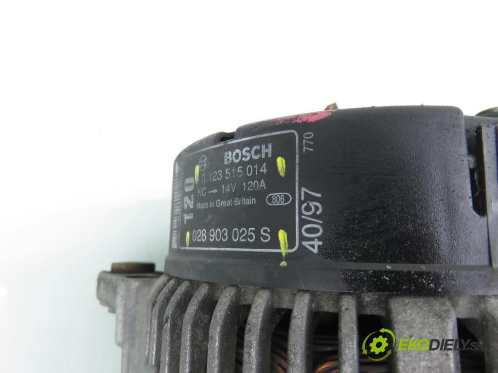 VW PASSAT B5 Variant (3B5) KOMBI 1999 66,00 1.9 TDI - AHH 1896,00 Alternátor 028903025S ; 0123515014 (Alternátor)