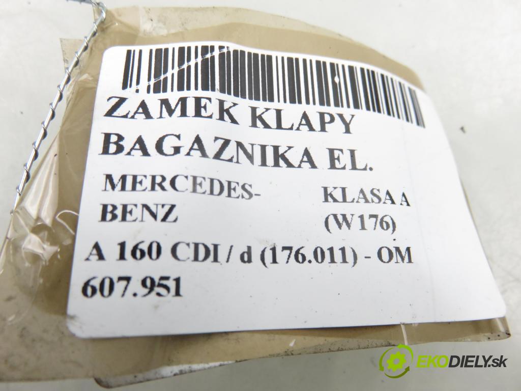 MERCEDES-BENZ KLASA A (W176) HB 2017 66,00 A 160 CDI / d (176.011) 90 - OM 607.951 1461,00 zámok dverí kufor EL. A0997400500
