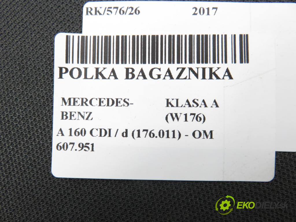 MERCEDES-BENZ KLASA A (W176) HB 2017 66,00 A 160 CDI / d (176.011) 90 - OM 607.951 1461,00 POLKA: kufor