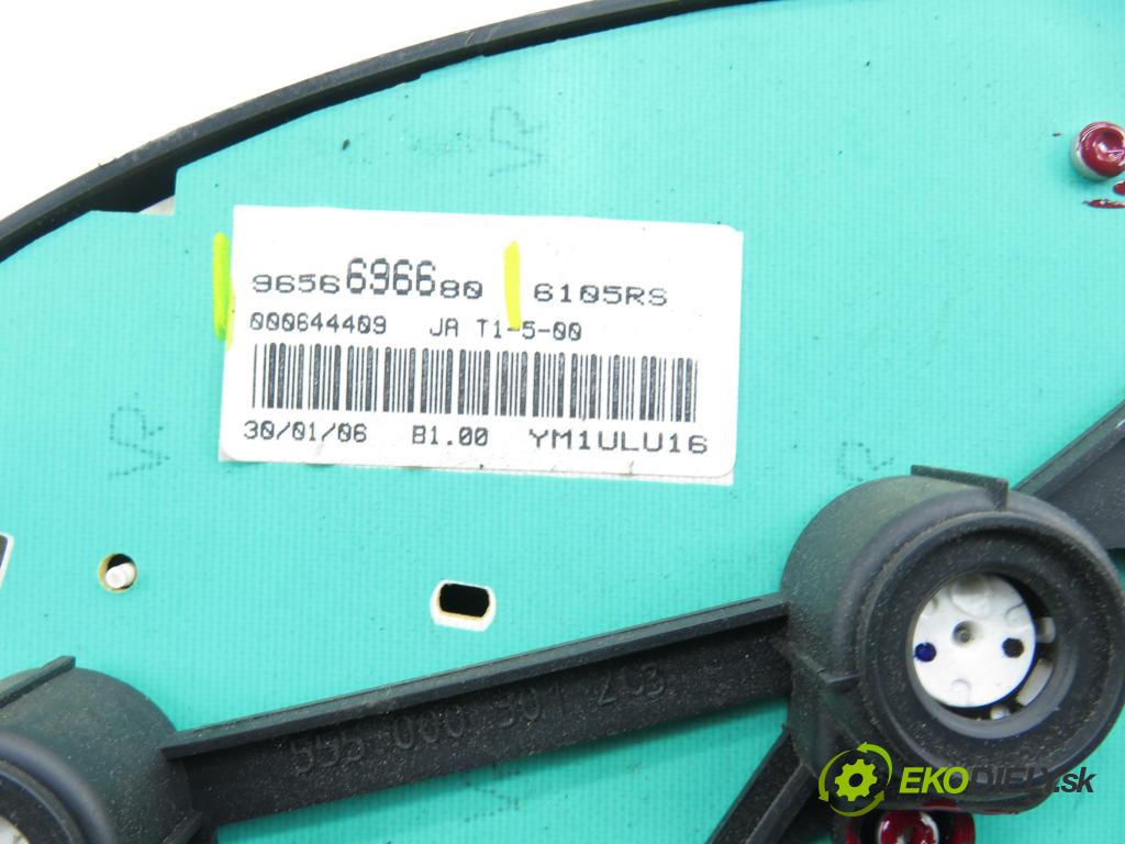 PEUGEOT 206 CC (2D) CABRIO 2006 80,00 1.6 16V - NFU 1587,00 Prístrojovka elektrický 9656696680